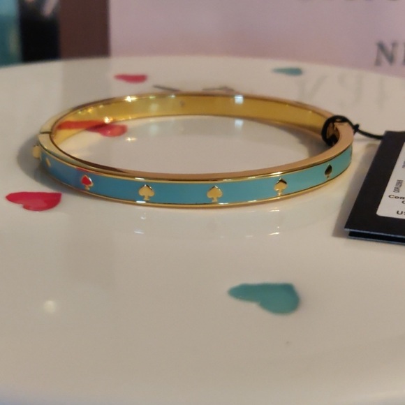 Kate Spade Spot The Spade Enamel Hinged Bangle - Picture 3 of 4